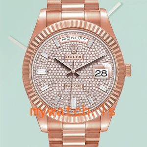 Rolex Day-Date m228235-0036 Mens 40mm Diamond Paved Dial: Genuine vs. Replica