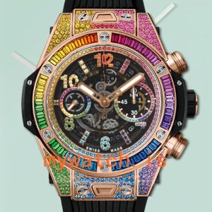 Hublot Big Bang 44mm Men 411.OX.9910.LR.0999-001 Diamond Bezel Rubber Band: Genuine vs. Replica