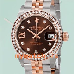 Rolex Datejust Ladies 28mm m279381rbr-0003 Silver-tone Chocolate Dial: Genuine vs. Replica