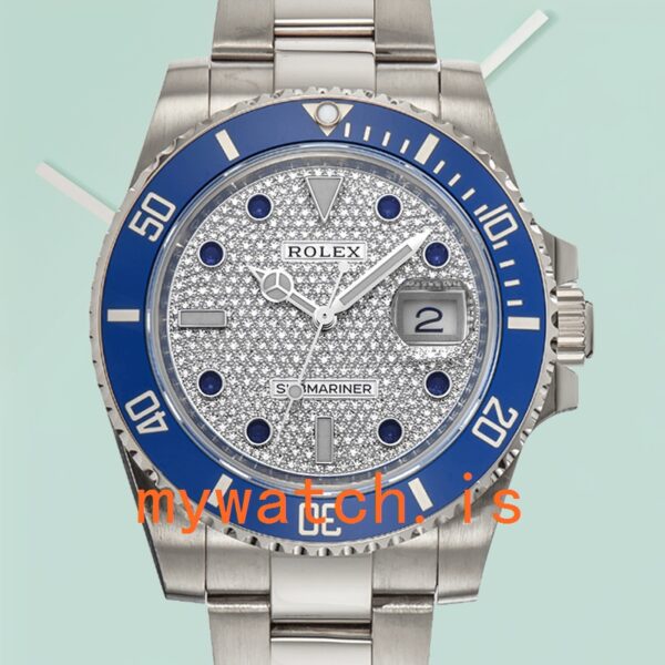 Rolex Submariner 116610 40mm Men’s Silver-tone Diamond Paved Dial: A Timeless Masterpiece