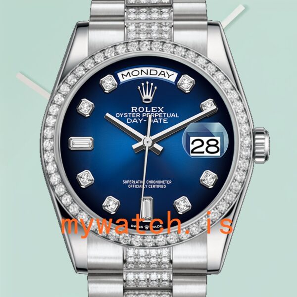 Rolex Day-Date 36mm Mens 128349 Blue Dial: Genuine vs. Replica Analysis