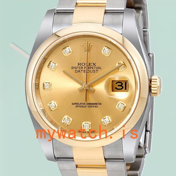 Rolex Datejust Mens 116203CDO 36mm Champagne Dial Stainless Steel: Genuine vs. Replica
