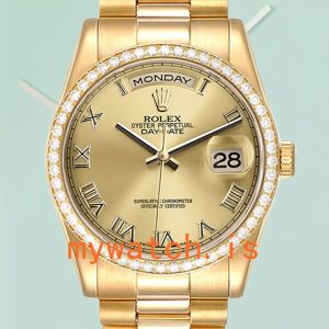 Rolex Day-Date Men’s 118348-0147 36mm Gold-tone Diamond Bezel: A Symbol of Prestige and Elegance